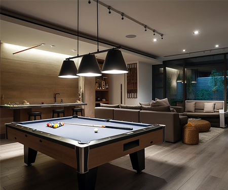 Ceiling fan pool table hot sale light